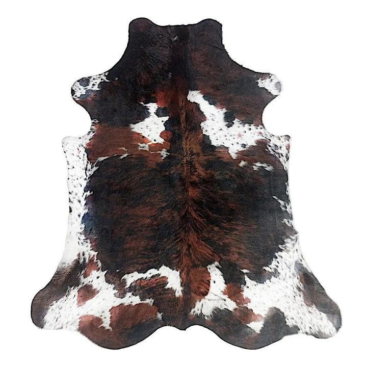 Premium Cowhide Rug from Cowhide Rugs London, 220cm x 186cm, natural cowhide with unique patterns and soft texture.