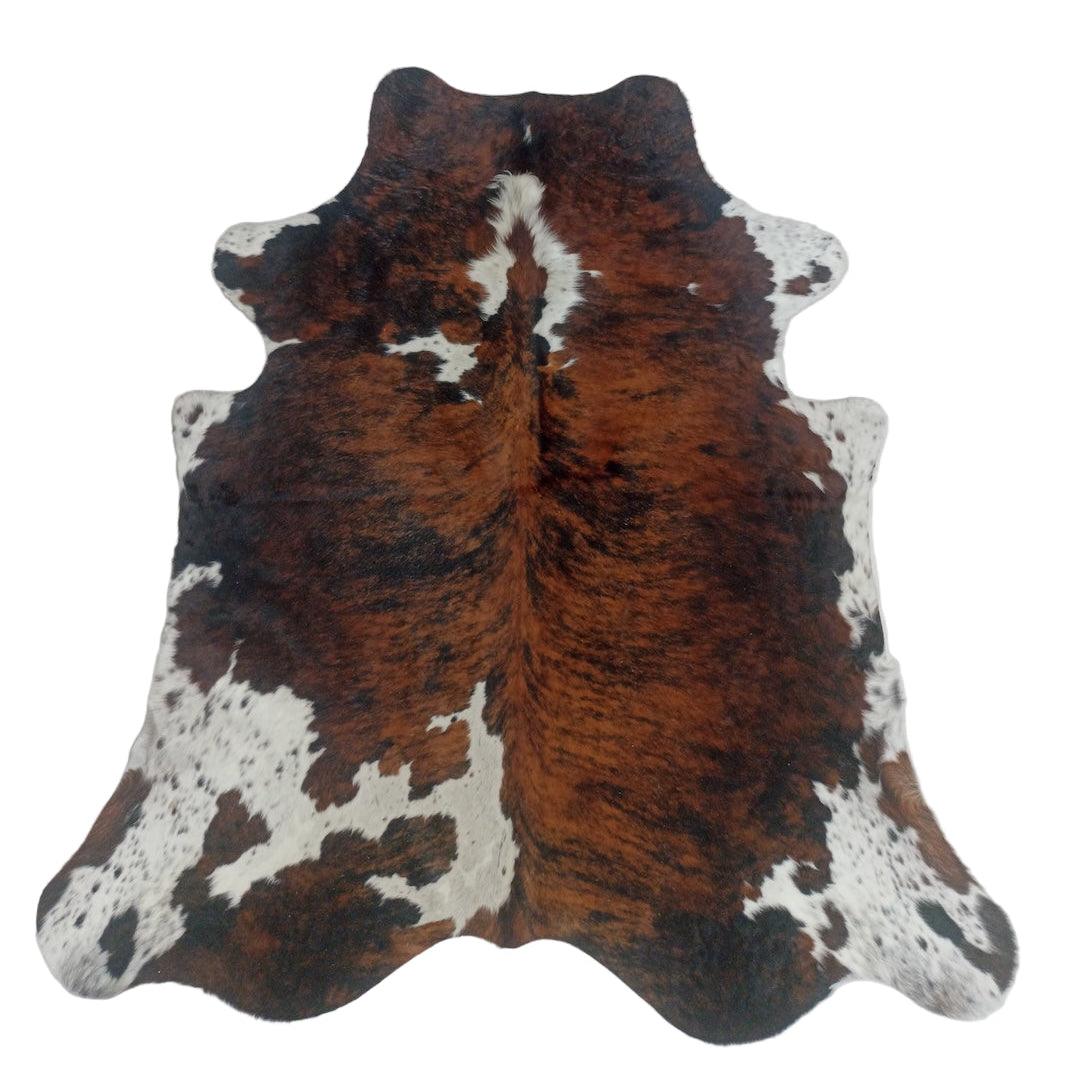 Premium Cowhide Rug by Cowhide Rugs London, 201cm x 181cm, natural cowhide with unique pattern and soft texture.