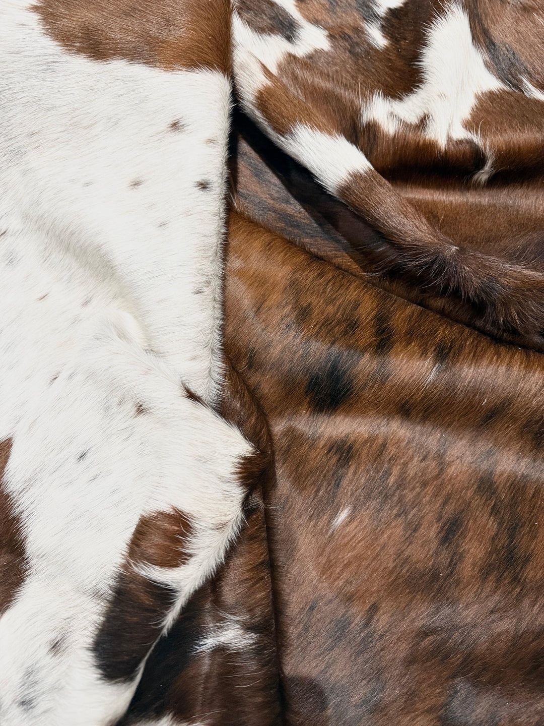 Premium Cowhide Rug by Cowhide Rugs London, natural cowhide with black and white pattern, 210cm x 185cm, over £200 rug collection.