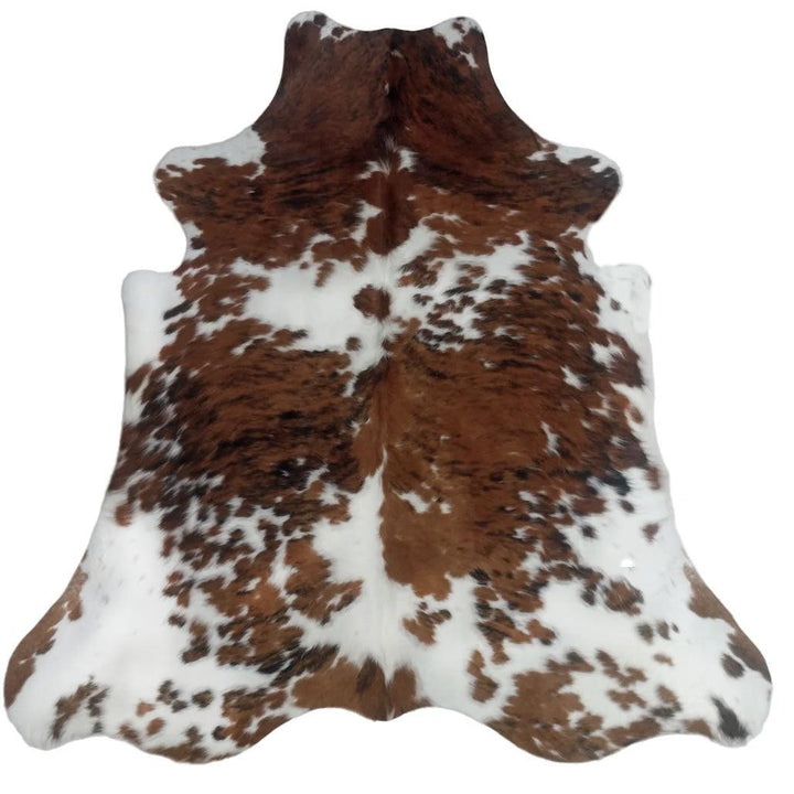 Premium Cowhide Rug by Cowhide Rugs London, natural cowhide with a unique pattern, measuring 214cm by 192cm.