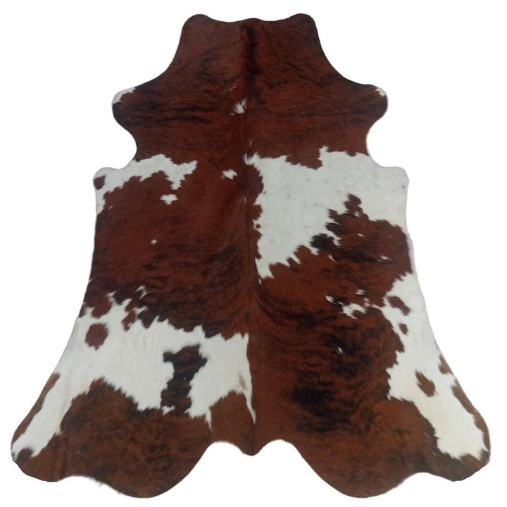 Premium Cowhide Rug by Cowhide Rugs London, 205cm x 185cm, natural cowhide with distinctive pattern and soft texture.