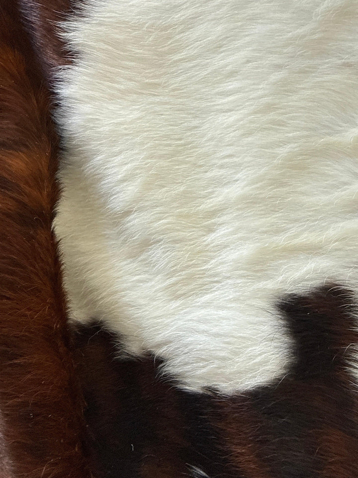 Premium Cowhide Rug by Cowhide Rugs London, natural cowhide with distinctive pattern, 205cm x 185cm, high-quality and stylish.