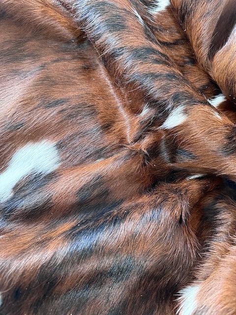 Premium Cowhide Rug by Cowhide Rugs London, natural cowhide with unique patterns, measuring 205cm x 181cm.