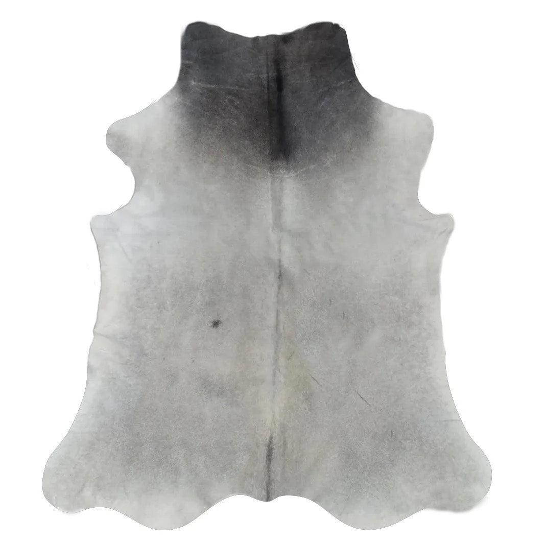 Premium cowhide rug from Cowhide Rugs London, large XXL size with natural brown and white patches, 245cm x 212cm.