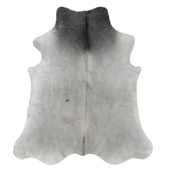 Premium cowhide rug from Cowhide Rugs London, large XXL size with natural brown and white patches, 245cm x 212cm.