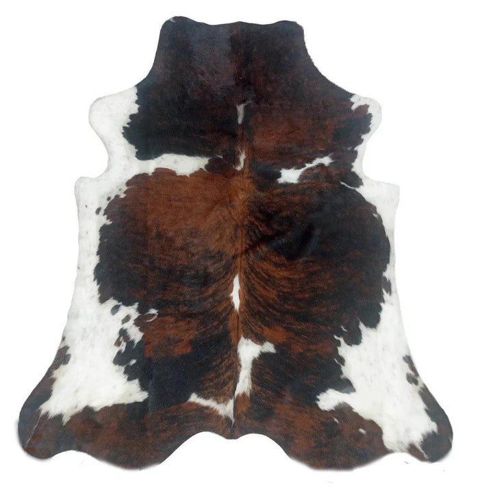 Premium Cowhide Rug by Cowhide Rugs London, XXL size 225cm x 208cm, natural cowhide with distinctive pattern and texture.