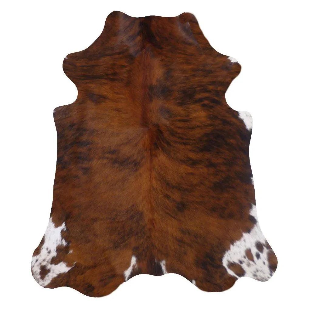 Small Cowhide Rug from Cowhide Rugs London, 1.83m x 1.68m, featuring natural cowhide pattern and texture for stylish home decor.