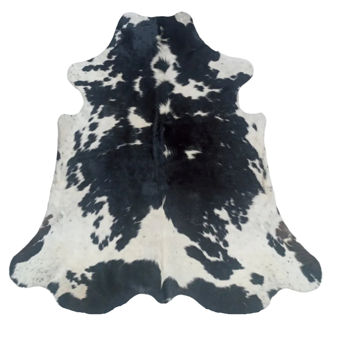 cowhide rug black and white