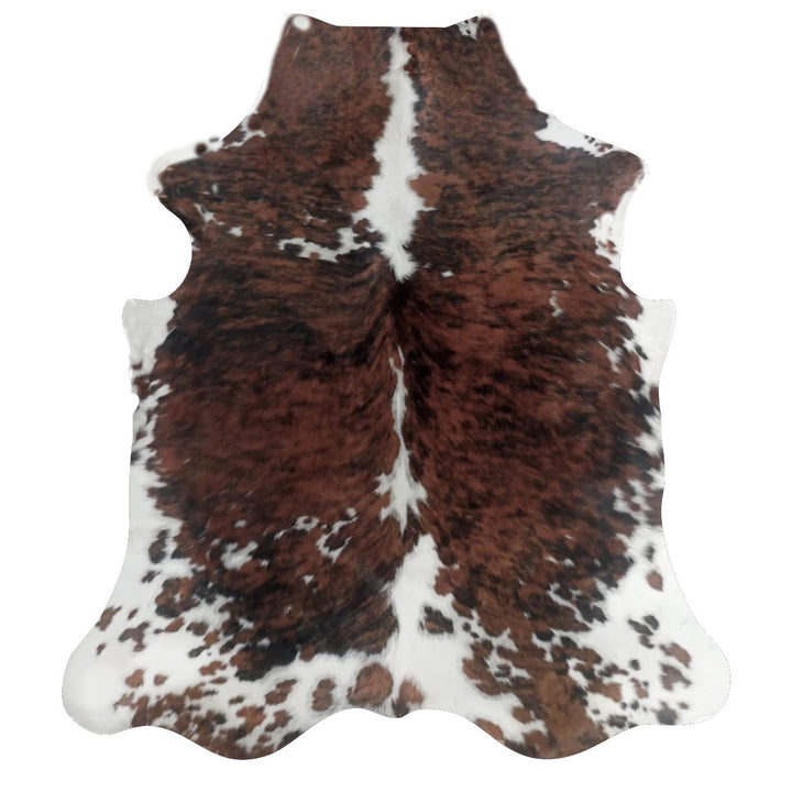 Large premium cowhide rug from Cowhide Rugs London, natural cowhide with a unique pattern, 230cm by 208cm for stylish home decor.