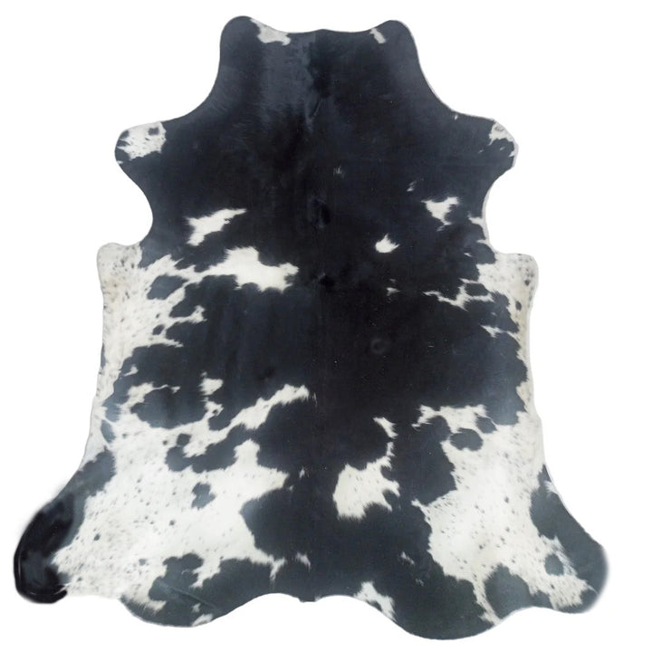Black and white cowhide rug 
