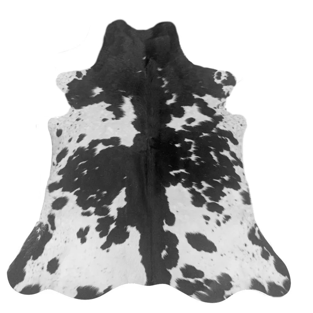 cowhide rug black and white