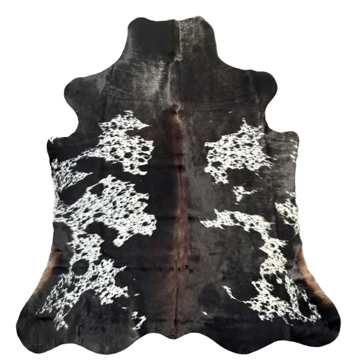 Black and white cowhide rug 