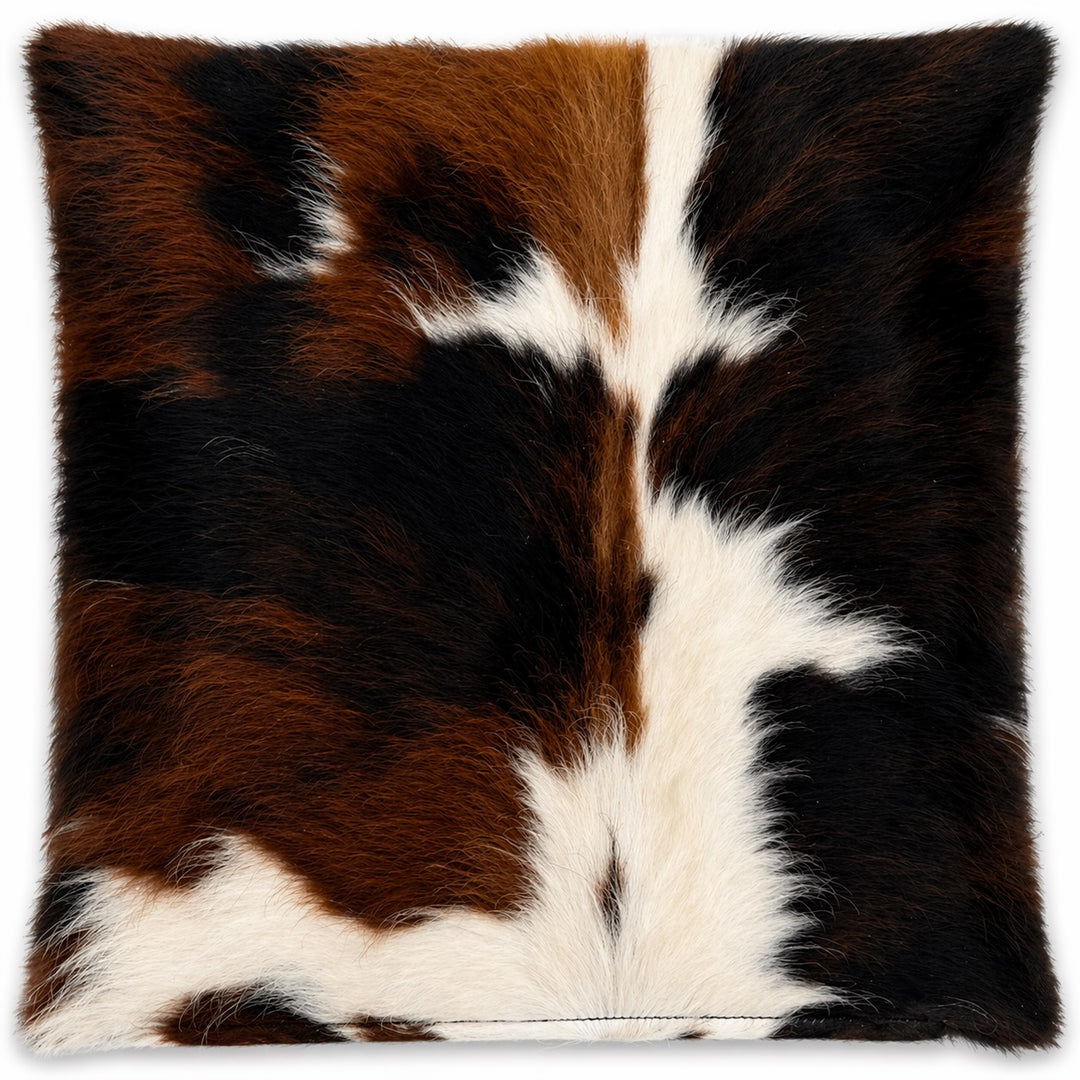 Cowhide Cushion from Cowhide Rugs London, 14x39cm, featuring natural cowhide with a distinctive pattern and soft texture.