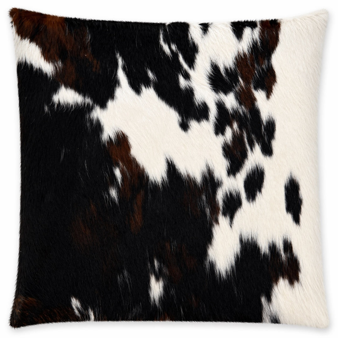 Cowhide Cushion by Cowhide Rugs London, 30x39cm, natural two-sided cowhide cushion with distinctive pattern and texture.