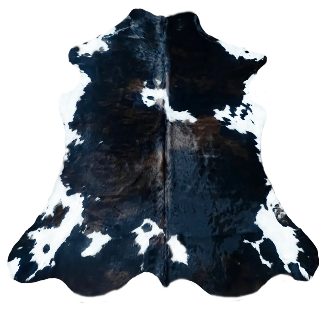 Cowhide Rugs London AU5 cowhide rug, 230cm x 230cm square hide with natural markings