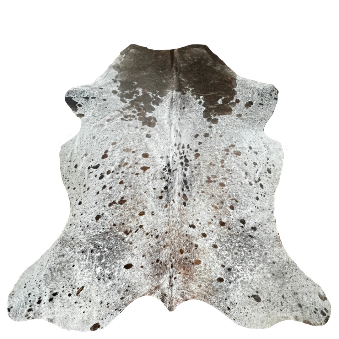 cowhide rug extra large tricolour grey