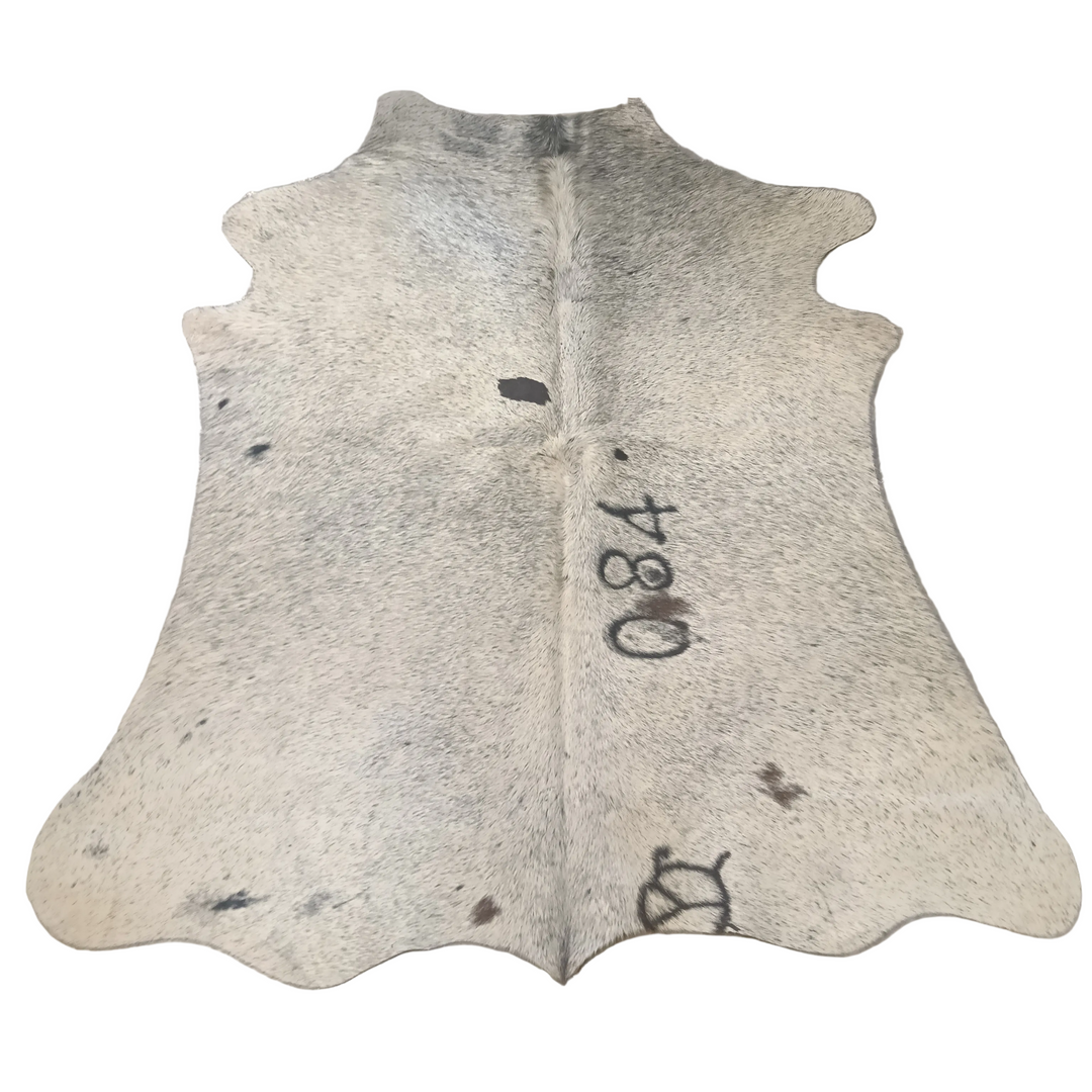 cowhide rug grey small