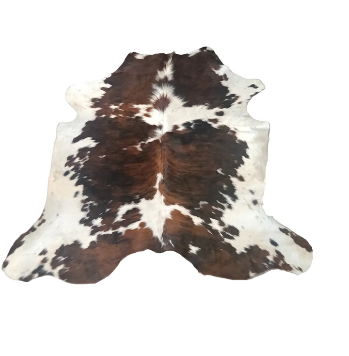 Premium Cowhide Rug by Cowhide Rugs London, 185cm x 170cm, natural cowhide with unique pattern and soft texture.