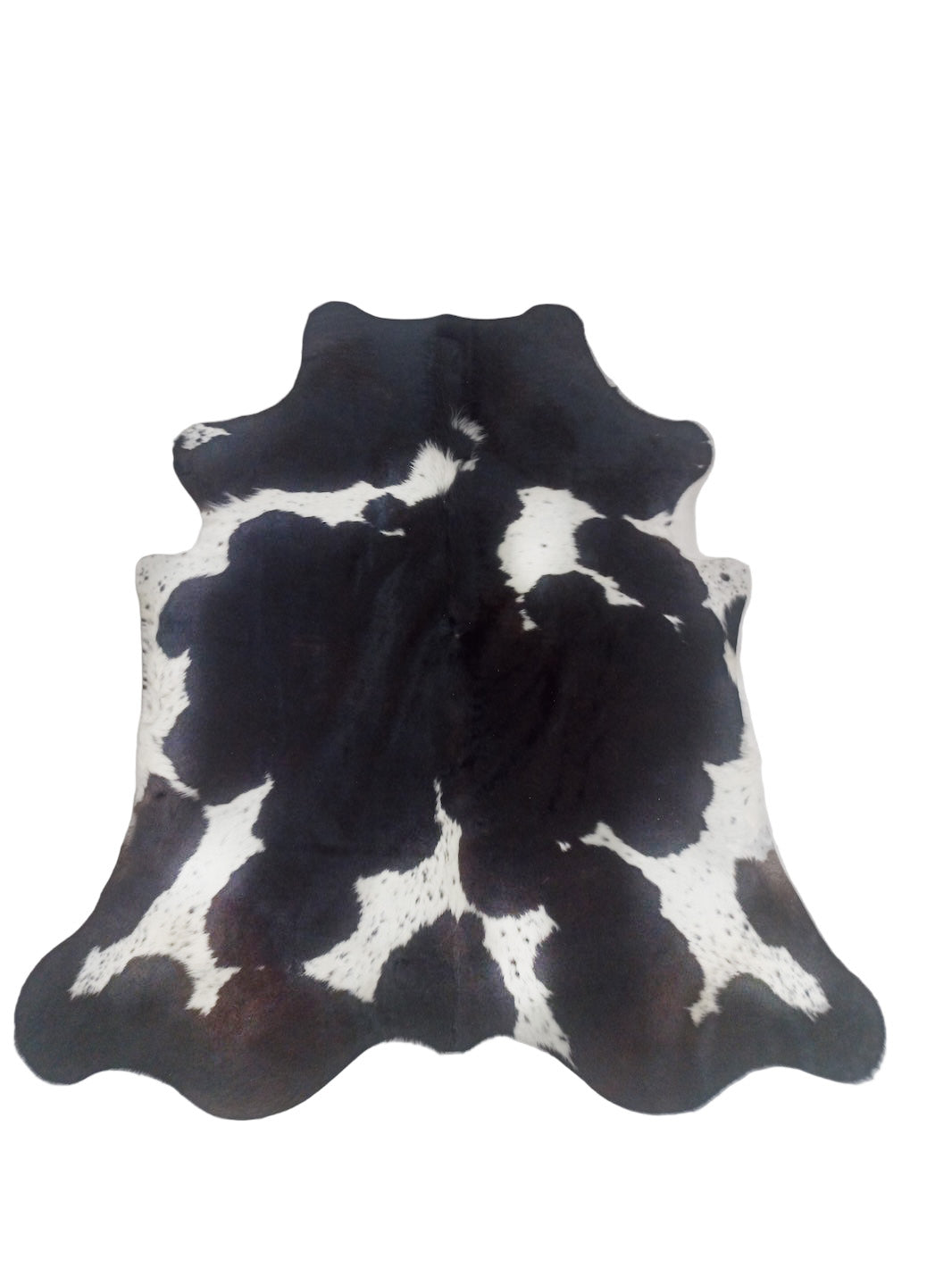 Black and white cowhide rug 