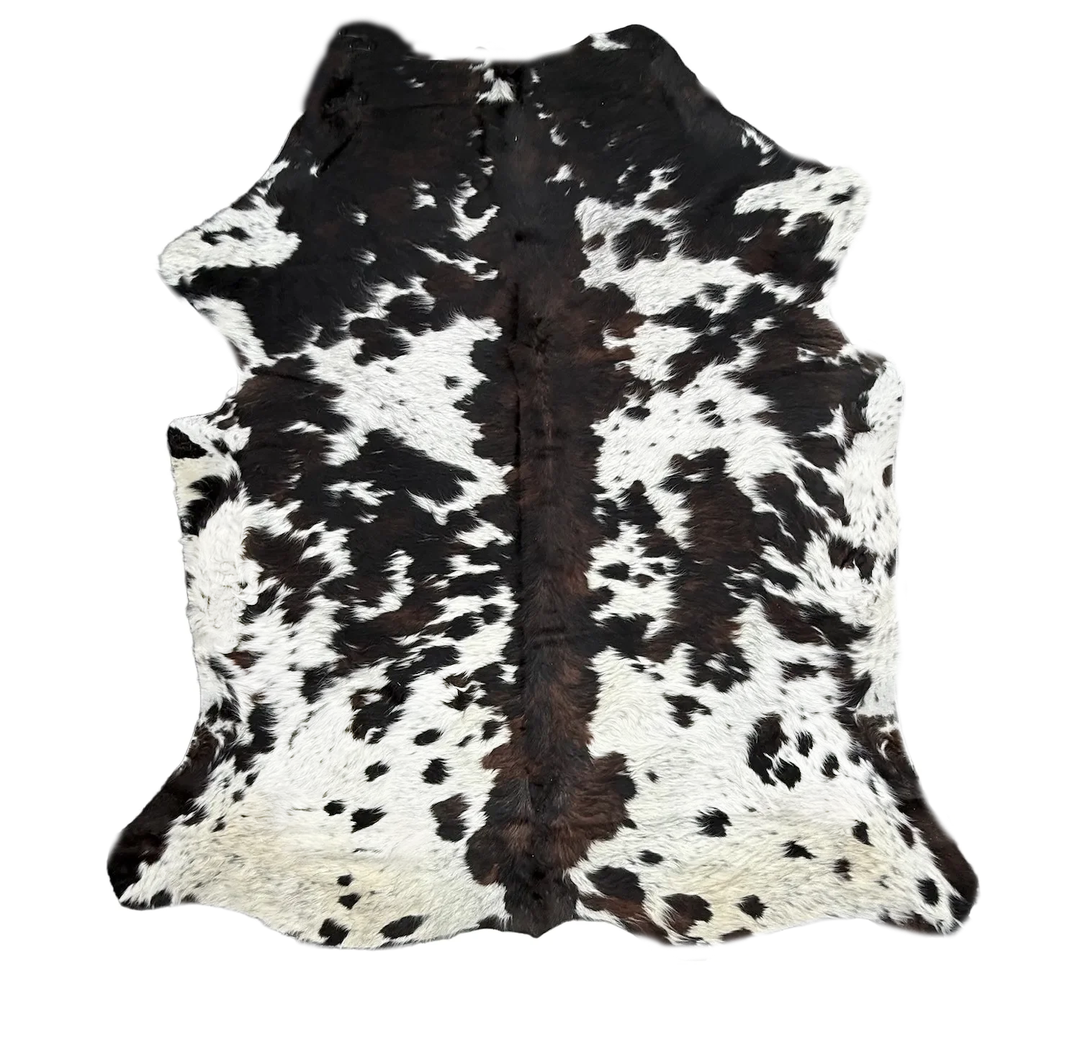 cowhide rug black and white