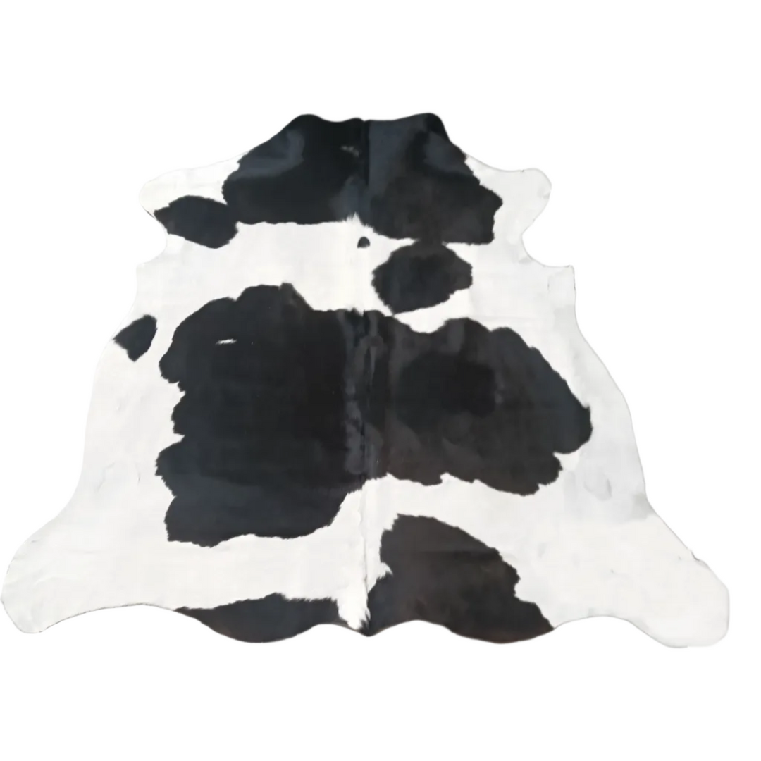 Cowhide Rugs London AU4738 cowhide rug, 200cm x 216cm, natural hide with distinctive markings