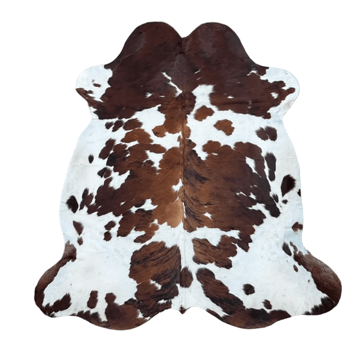 Large Cowhide Rug H58 by Cowhide Rugs London, 250cm x 220cm, natural cowhide with distinctive patterns and soft texture.