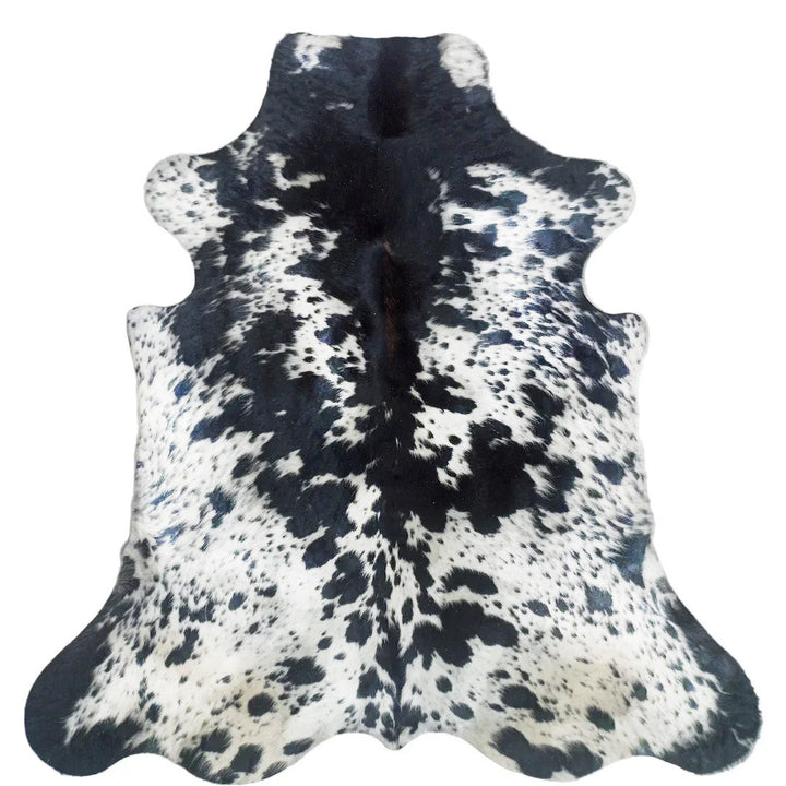 Black and white cowhide rug 