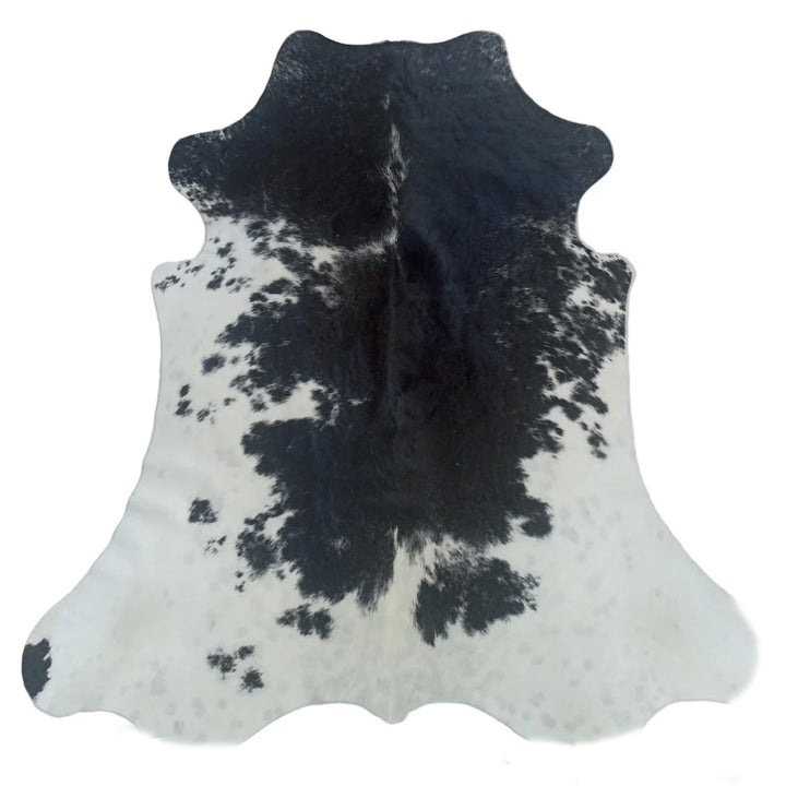 Black and white cowhide rug 