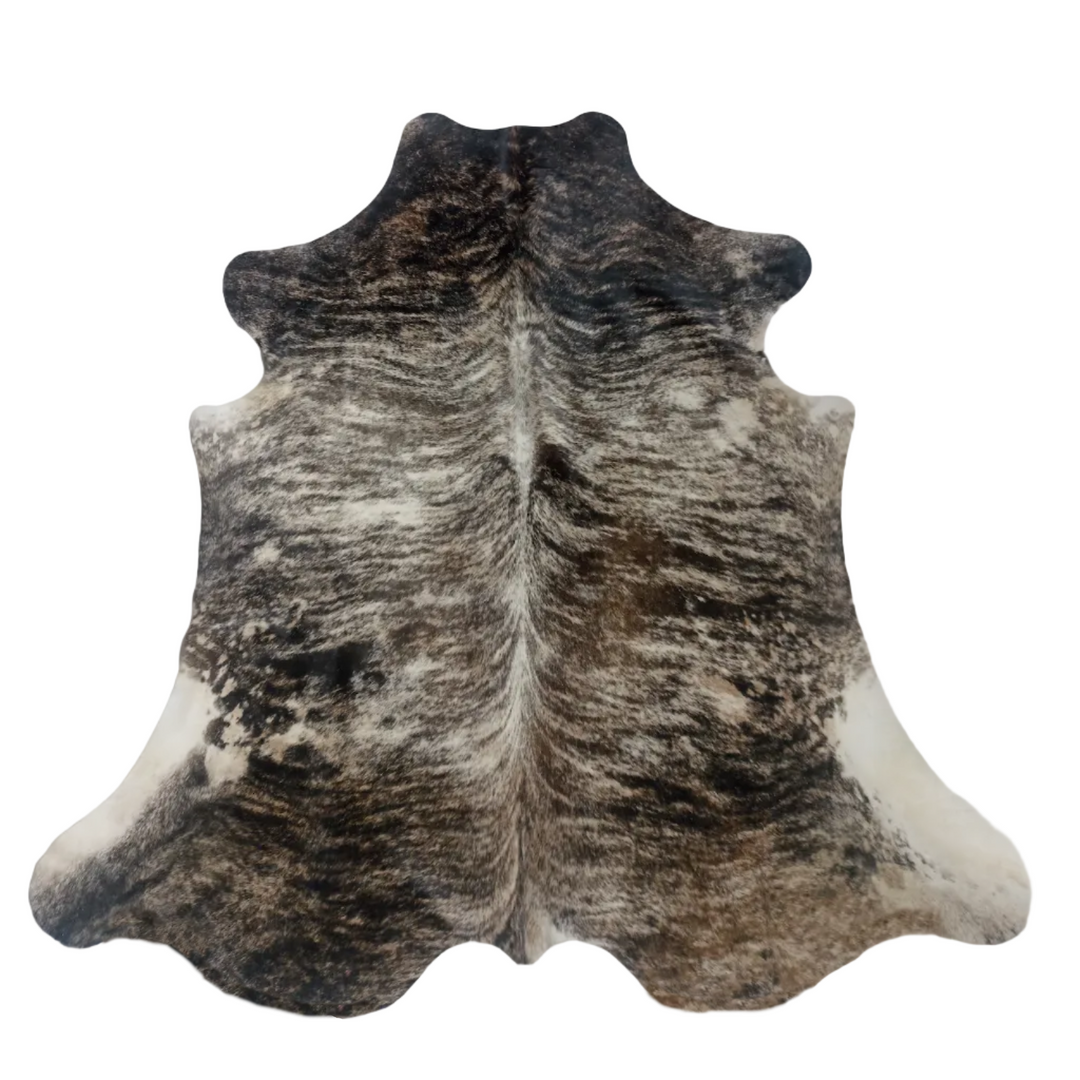 cowhide rug brindle grey