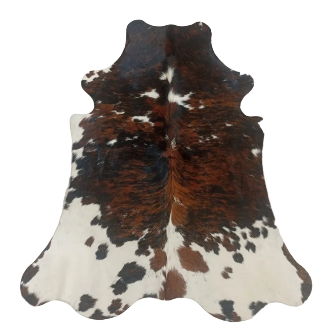 Large Cowhide Rug by Cowhide Rugs London, 1.92m x 1.62m, natural cowhide with unique pattern and texture.
