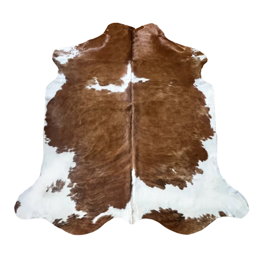 cowhide rug brown and white extra large