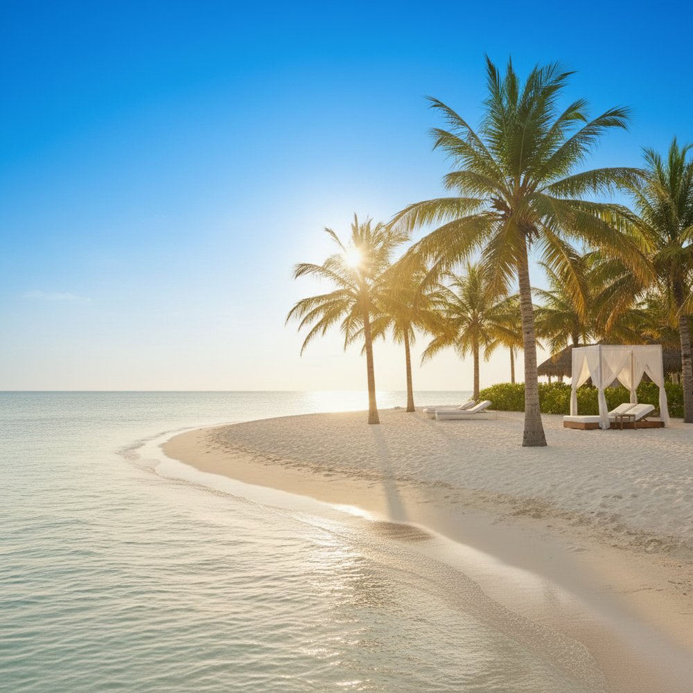 Holiday Beach Blue Sky